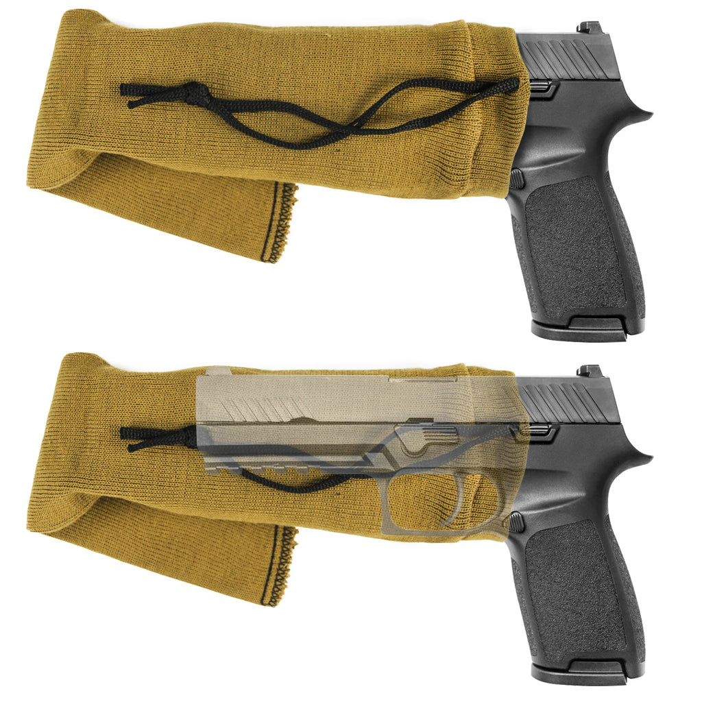 GUGULUZA 6Pcs Gun Socks Silicone Treated Knit  Handgun Cover Moistureproof Case for Pistol Revolver Glock Storage Sleeve