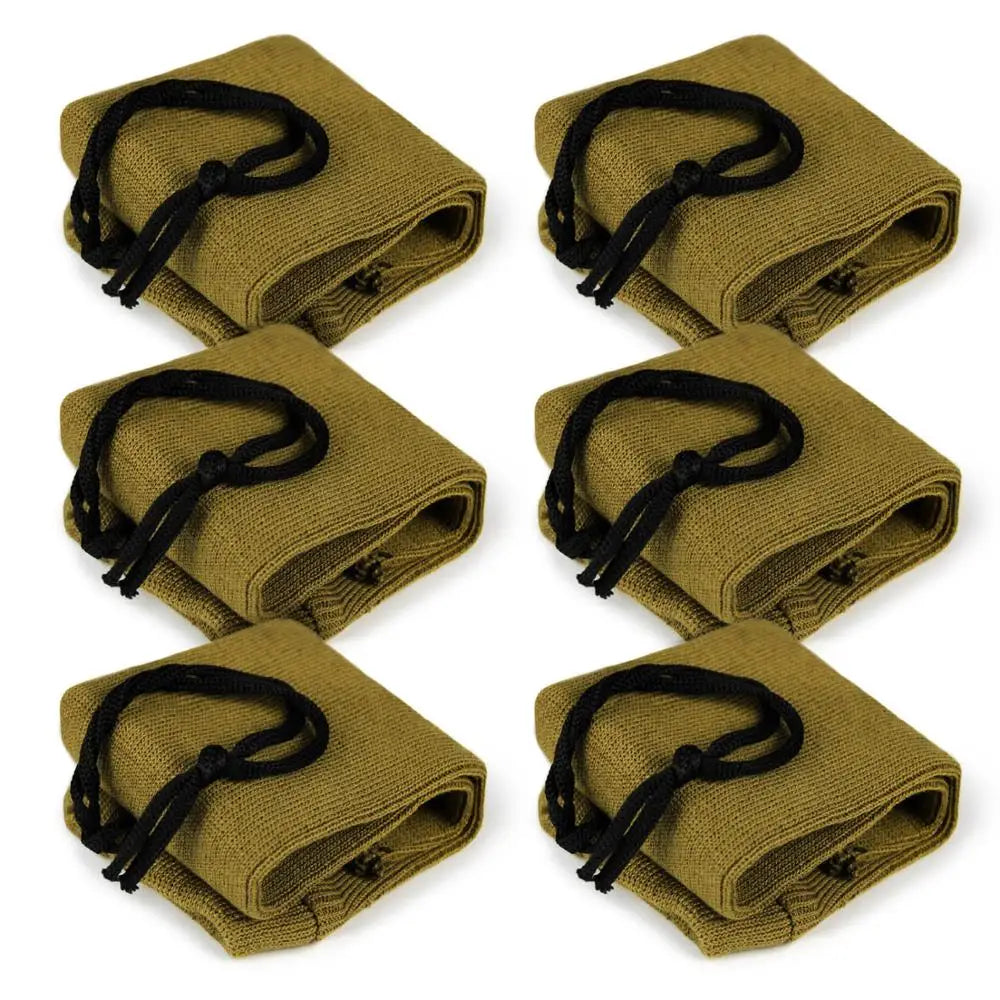GUGULUZA 6Pcs Gun Socks Silicone Treated Knit  Handgun Cover Moistureproof Case for Pistol Revolver Glock Storage Sleeve
