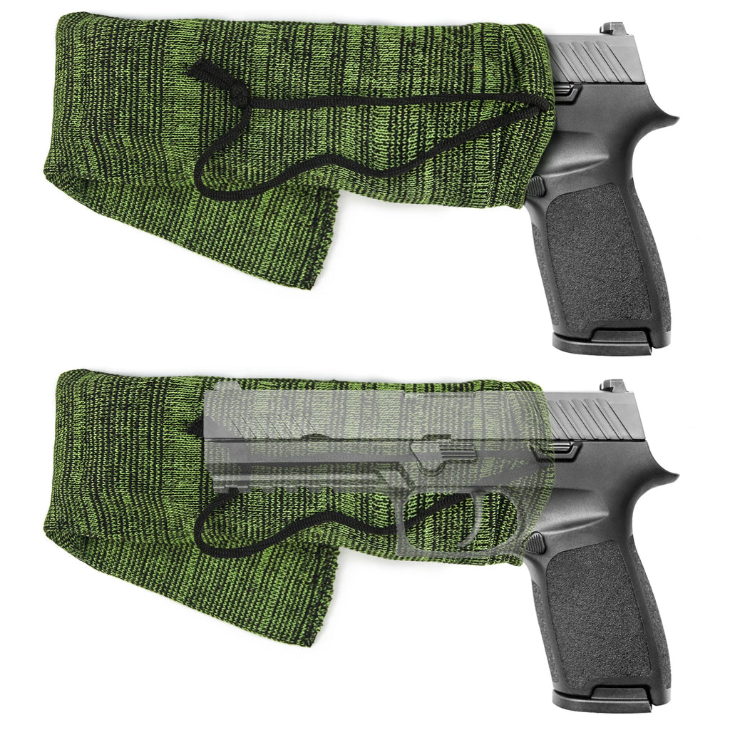 GUGULUZA 6Pcs Gun Socks Silicone Treated Knit  Handgun Cover Moistureproof Case for Pistol Revolver Glock Storage Sleeve