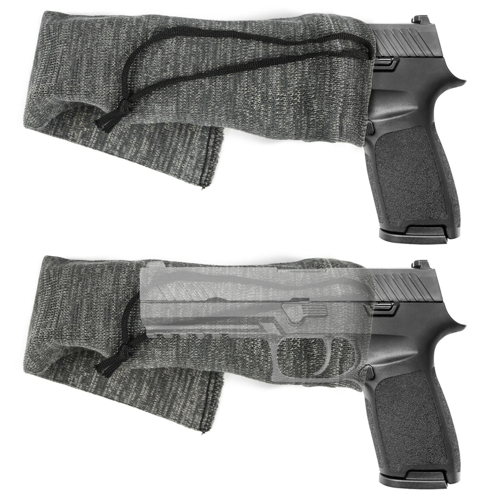 GUGULUZA 6Pcs Gun Socks Silicone Treated Knit  Handgun Cover Moistureproof Case for Pistol Revolver Glock Storage Sleeve