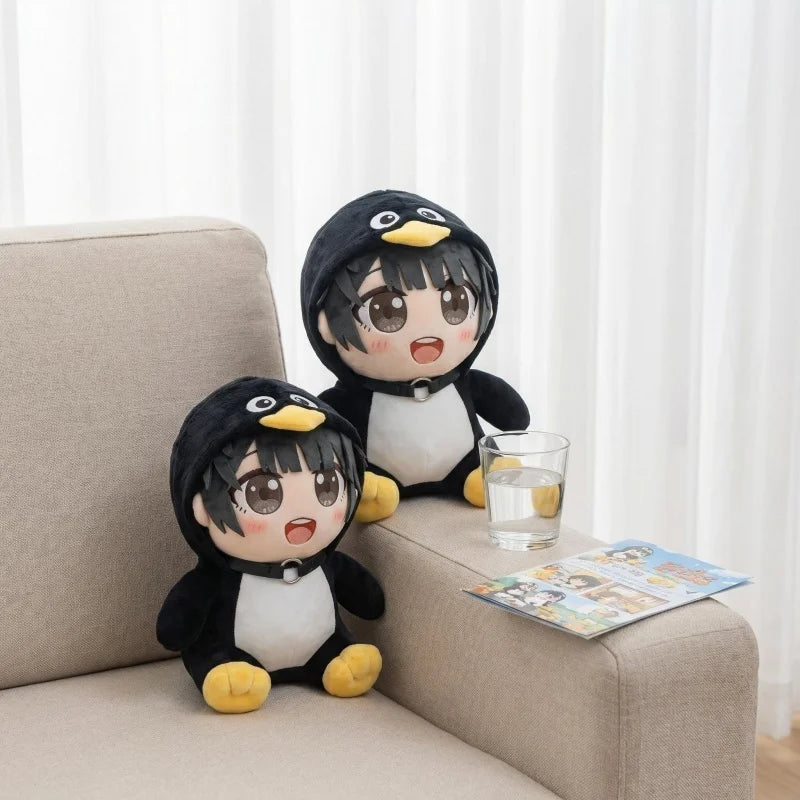 Cute Gugu Gaga Gugugaga Doll Anime Girl in Penguin Onesie Plush Toy Soft Kawaii Endministrator‌ Cute Game Anime Plushie for Fans