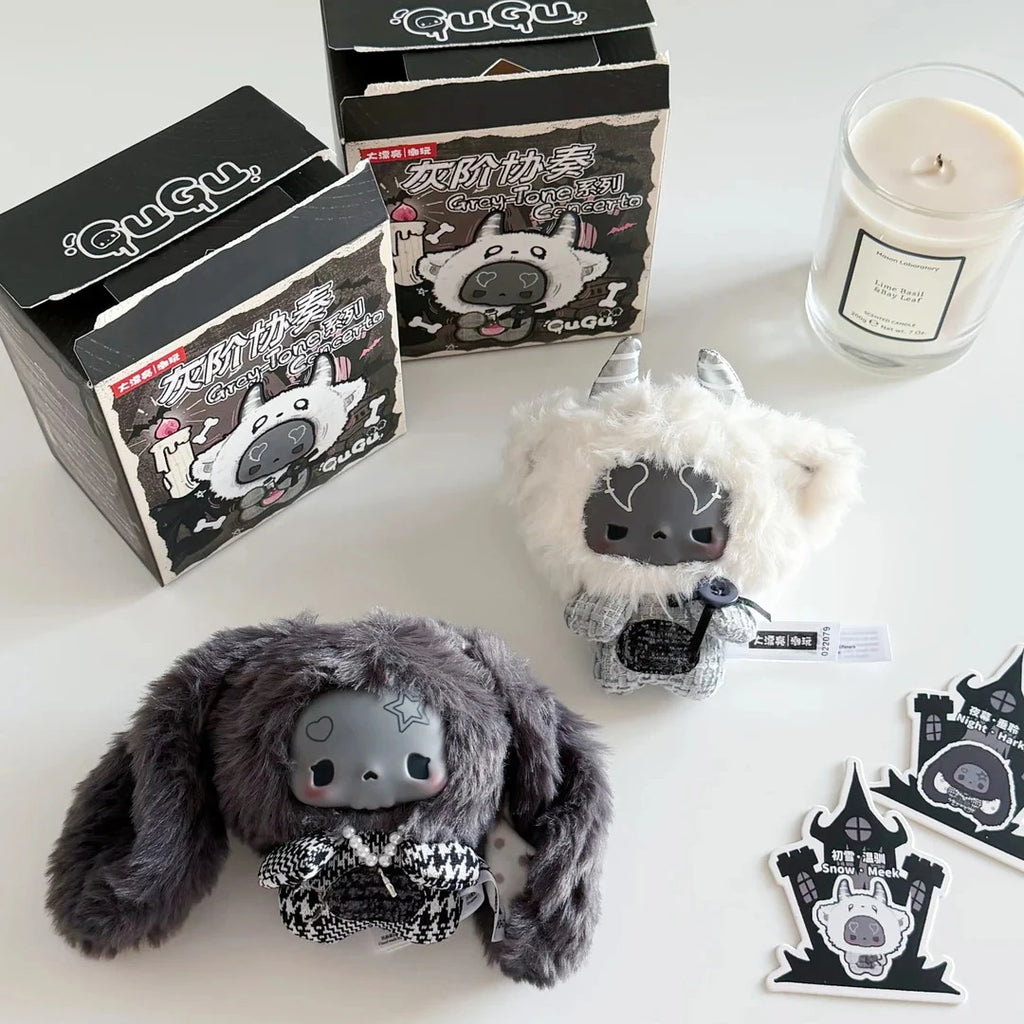 Gugu Genuine Blind Box Grey Tone Concerto Series Cute Doll Pendant Collection Desktop Ornament Fashion Trend Surprise Gifts