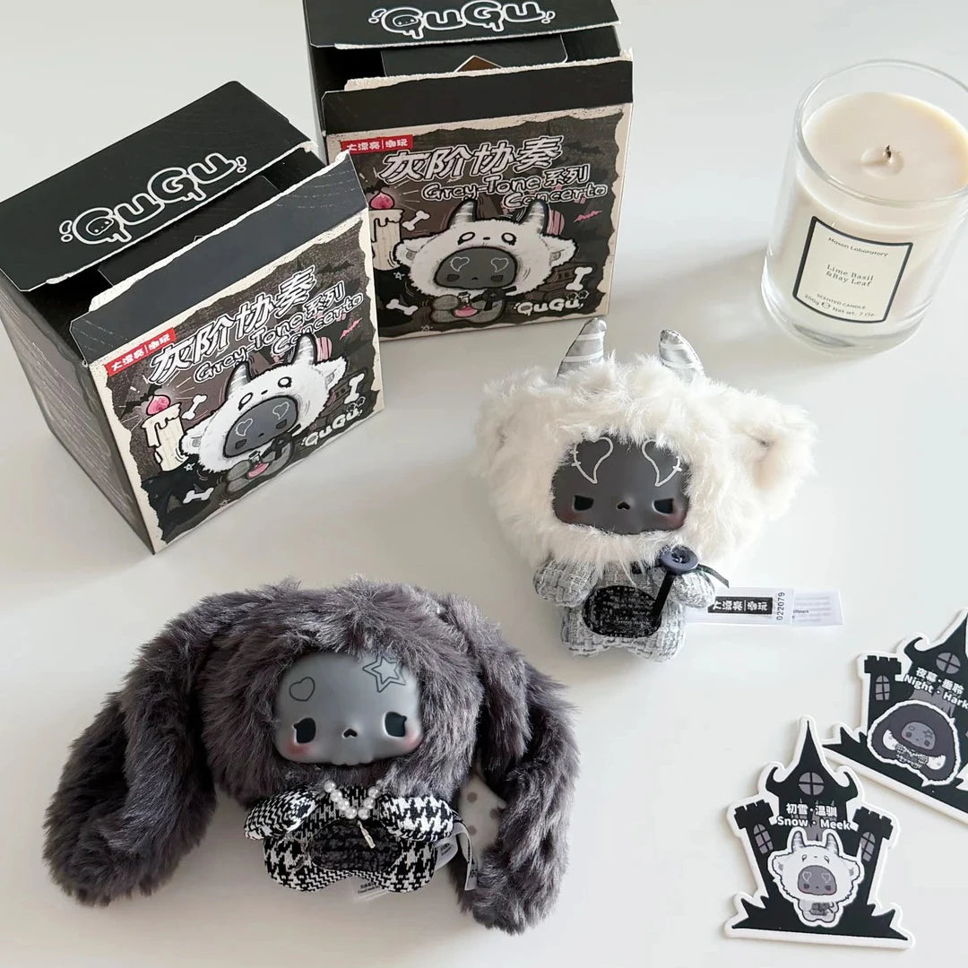 Gugu Genuine Blind Box Grey Tone Concerto Series Cute Doll Pendant Collection Desktop Ornament Fashion Trend Surprise Gifts
