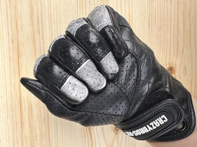 Uglybros Goat Genuine Leather Motorcycle Gloves Unisex Spring Autumn Motocross Riding Glove Retro Moto Motorcyclist Gloves Touch