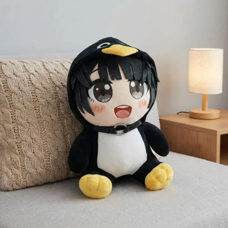 Cute Gugu Gaga Gugugaga Doll Anime Girl in Penguin Onesie Plush Toy Soft Kawaii Endministrator‌ Cute Game Anime Plushie for Fans