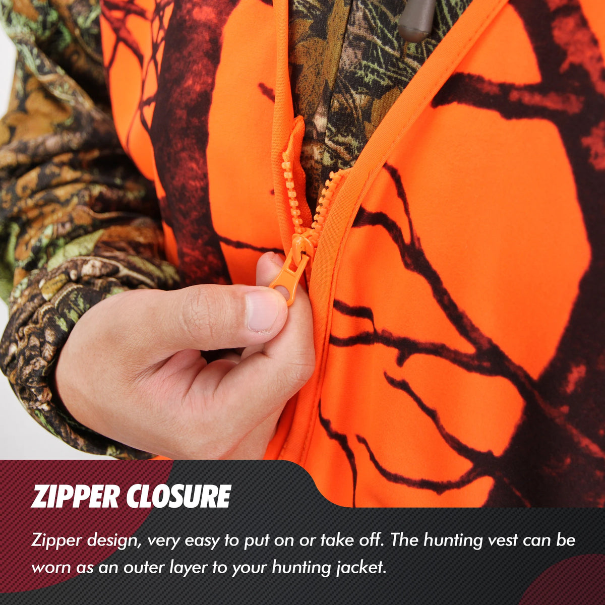 GUGULUZA M-4XL Men's Outdoor Vest Hiking Fishing Camping Hunting Orange Waistcoat Quick-dry Breathable Polyester Chaleco Tactico