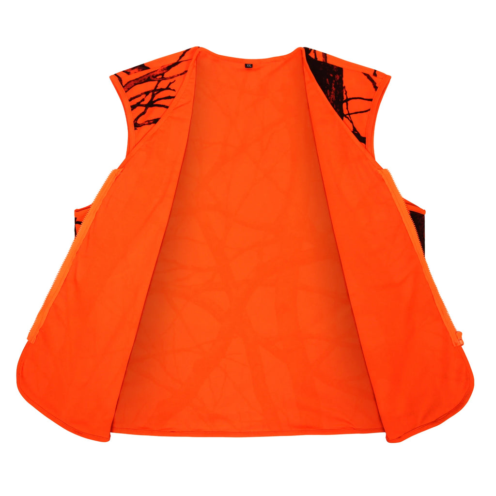 GUGULUZA M-4XL Men's Outdoor Vest Hiking Fishing Camping Hunting Orange Waistcoat Quick-dry Breathable Polyester Chaleco Tactico