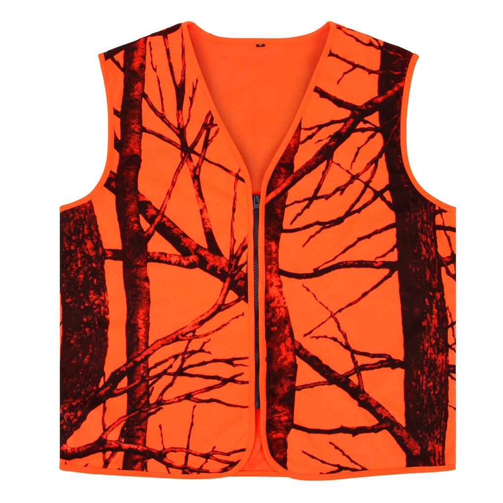 GUGULUZA M-4XL Men's Outdoor Vest Hiking Fishing Camping Hunting Orange Waistcoat Quick-dry Breathable Polyester Chaleco Tactico