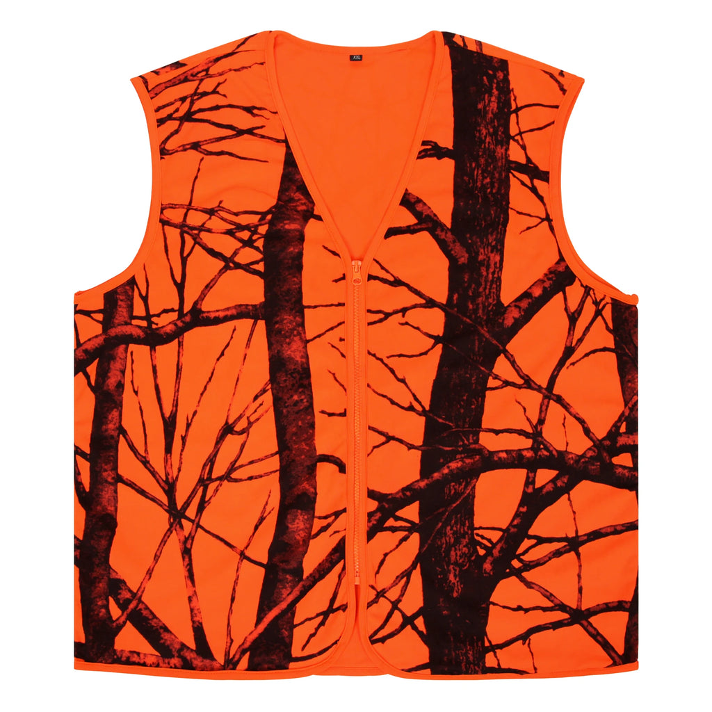 GUGULUZA M-4XL Men's Outdoor Vest Hiking Fishing Camping Hunting Orange Waistcoat Quick-dry Breathable Polyester Chaleco Tactico