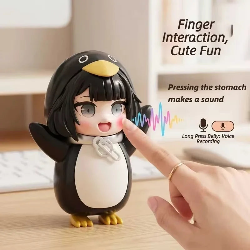 Gu Gu Gaga Sound Keychain Press Button Keys Voice Emotional Keyring Stress Relief Creative Four-grid Keyboard Keychain Gift