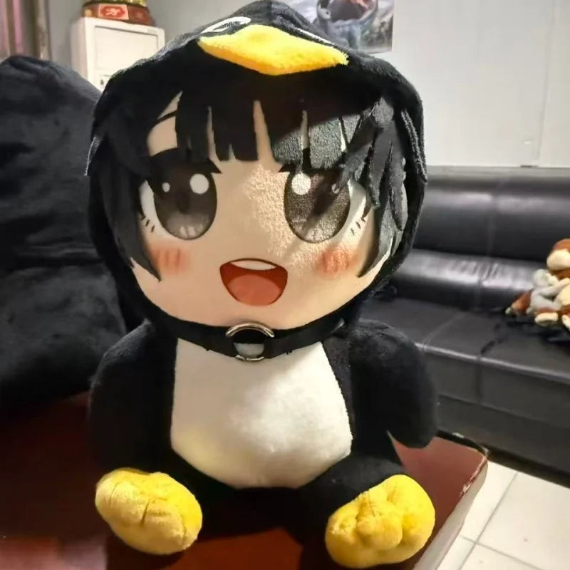 Cute Gugu Gaga Gugugaga Doll Anime Girl in Penguin Onesie Plush Toy Soft Kawaii Endministrator‌ Cute Game Anime Plushie for Fans