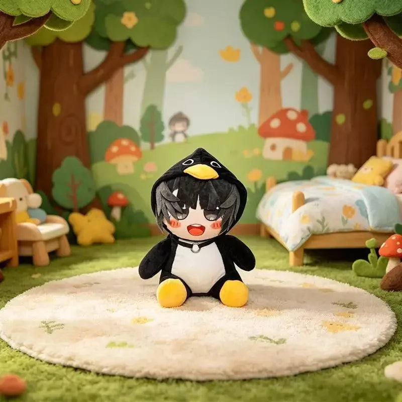 Cute Gugu Gaga Gugugaga Doll Anime Girl in Penguin Onesie Plush Toy Soft Kawaii Endministrator‌ Cute Game Anime Plushie for Fans
