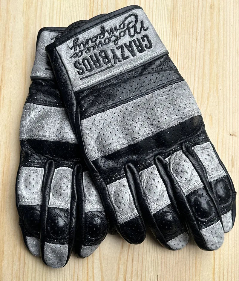 Uglybros Goat Genuine Leather Motorcycle Gloves Unisex Spring Autumn Motocross Riding Glove Retro Moto Motorcyclist Gloves Touch