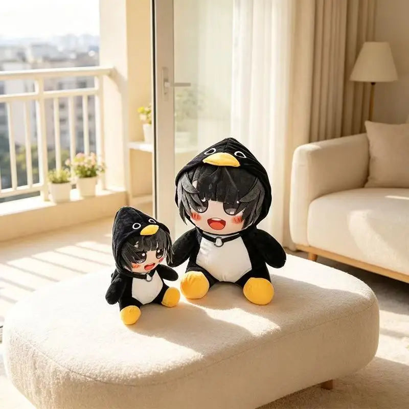 Cute Gugu Gaga Gugugaga Doll Anime Girl in Penguin Onesie Plush Toy Soft Kawaii Endministrator‌ Cute Game Anime Plushie for Fans