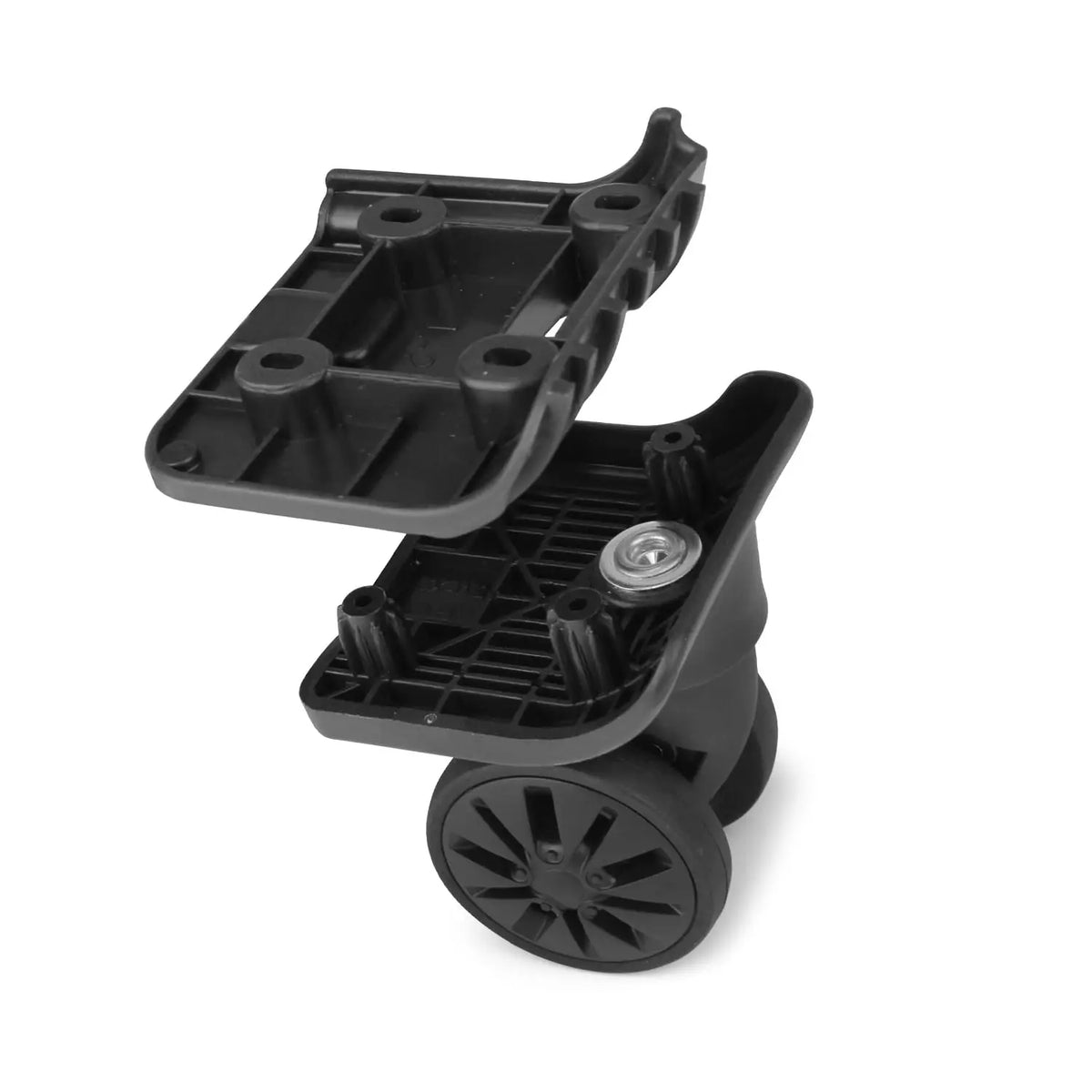 GUGULUZA 1Pair Luggage Wheels Suitcase Replacement Wheel W/H 4 Screw Holes Trolley Caster Double Row 360° Spinner Repairing Kit