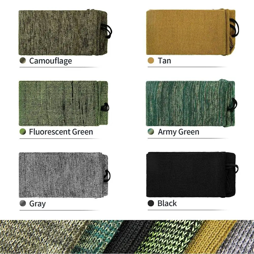 GUGULUZA 6Pcs Gun Socks Silicone Treated Knit  Handgun Cover Moistureproof Case for Pistol Revolver Glock Storage Sleeve