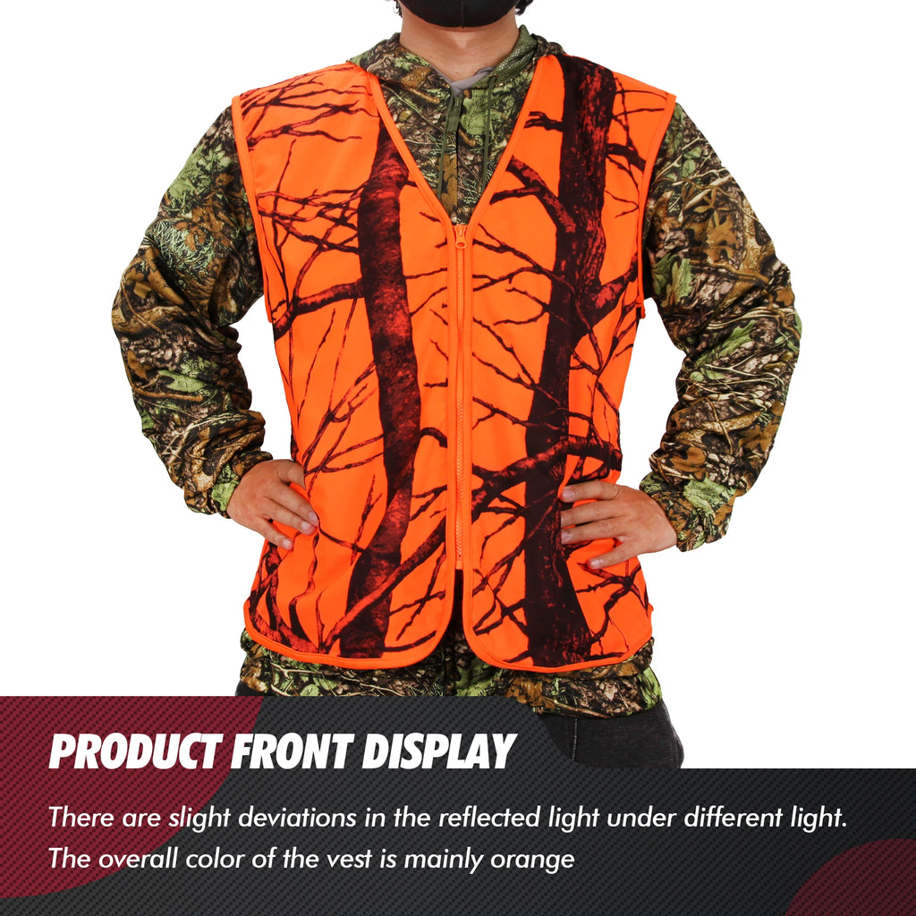 GUGULUZA M-4XL Men's Outdoor Vest Hiking Fishing Camping Hunting Orange Waistcoat Quick-dry Breathable Polyester Chaleco Tactico